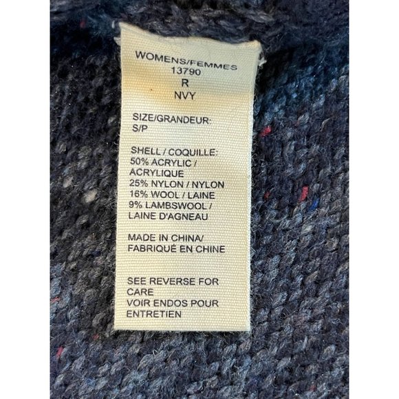 Woolrich Womens Pullover Sweater Mini Dress Turtleneck Sleeveless Blue Size S - Picture 8 of 9